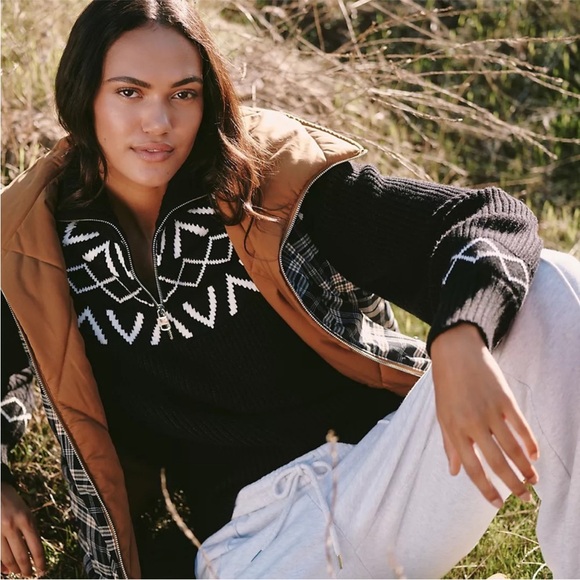 Varley Sigrid Fairisle Half Zip Sweater - Picture 4 of 8